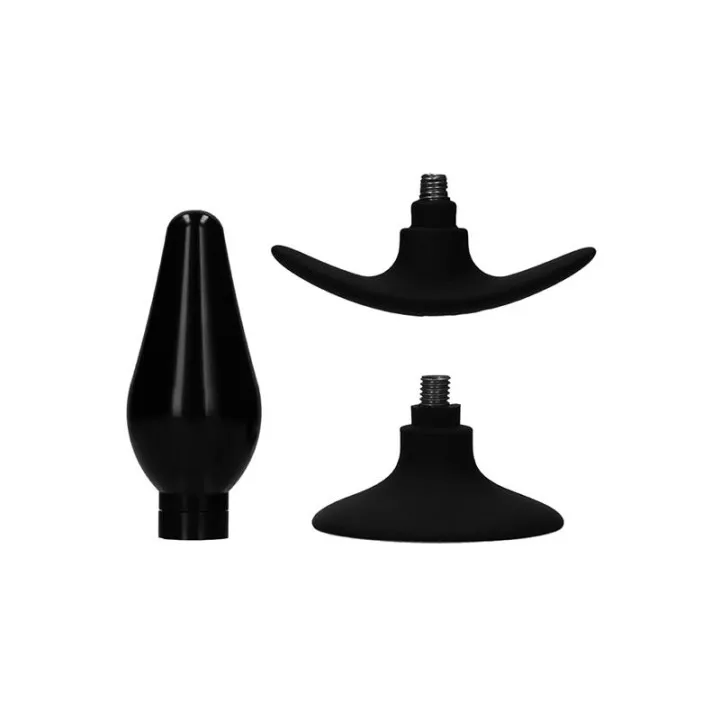 Set Plug Anal y Ventosa Putiaguda Grande Negro de Ouch!