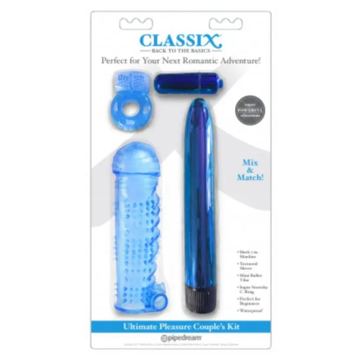 Kit para Parejas Ultimate Pleasure Azul de Classix