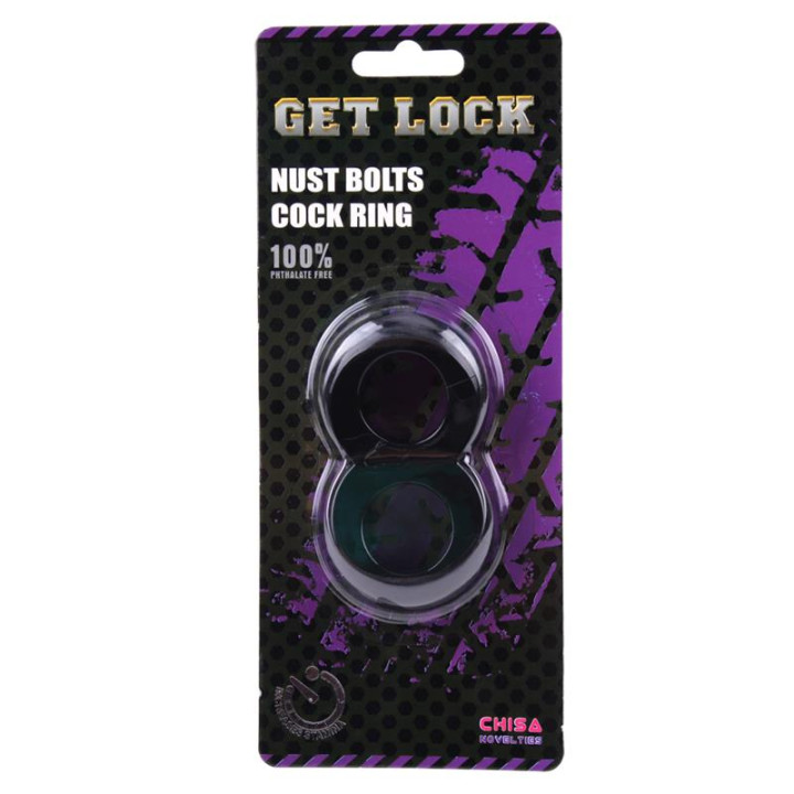 Anillo para el Pene Doble Duo Cock 8 Negro de Chisa | VibraZon