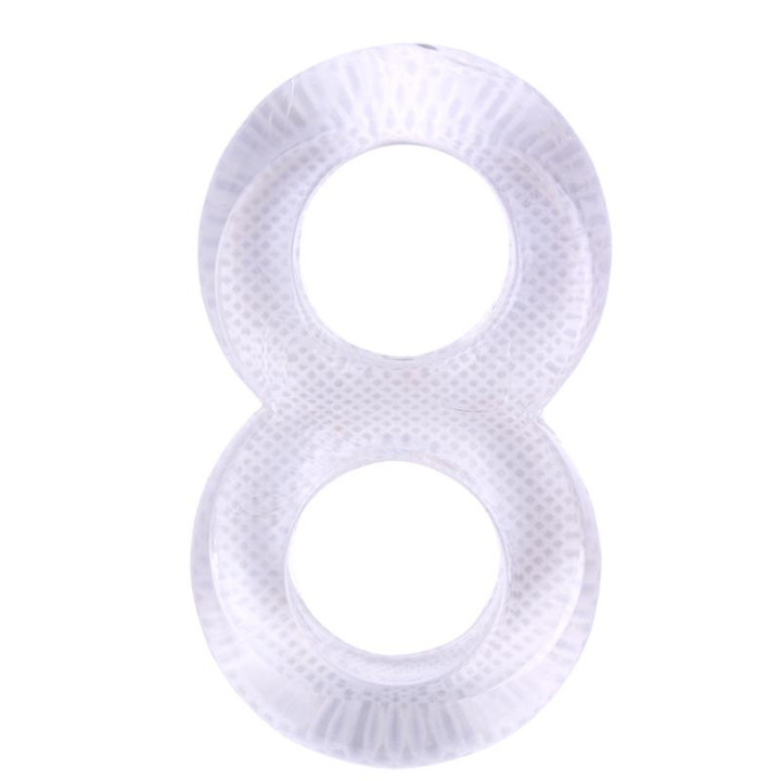 Anillo para el Pene Doble Duo Cock 8 Transparente de Chisa | VibraZon