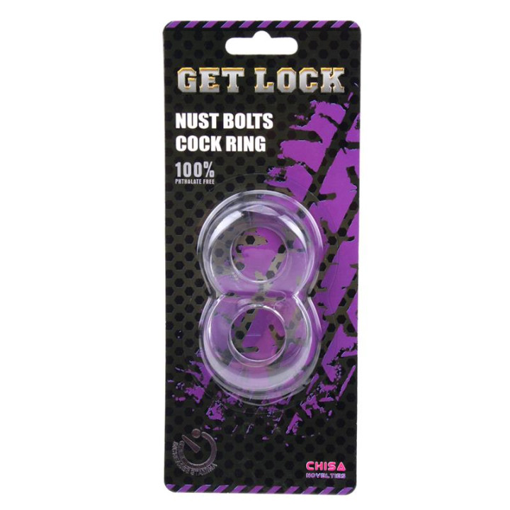 Anillo para el Pene Doble Duo Cock 8 Transparente de Chisa | VibraZon