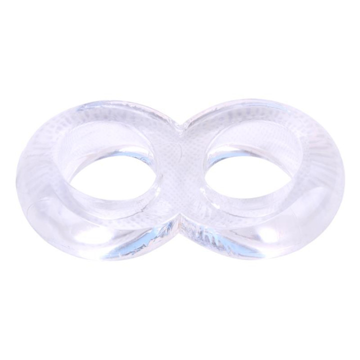 Anillo para el Pene Doble Duo Cock 8 Transparente de Chisa | VibraZon