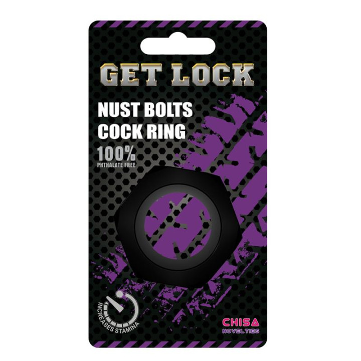 Anillo para el Pene Nust Bolts Negro de Chisa | VibraZon