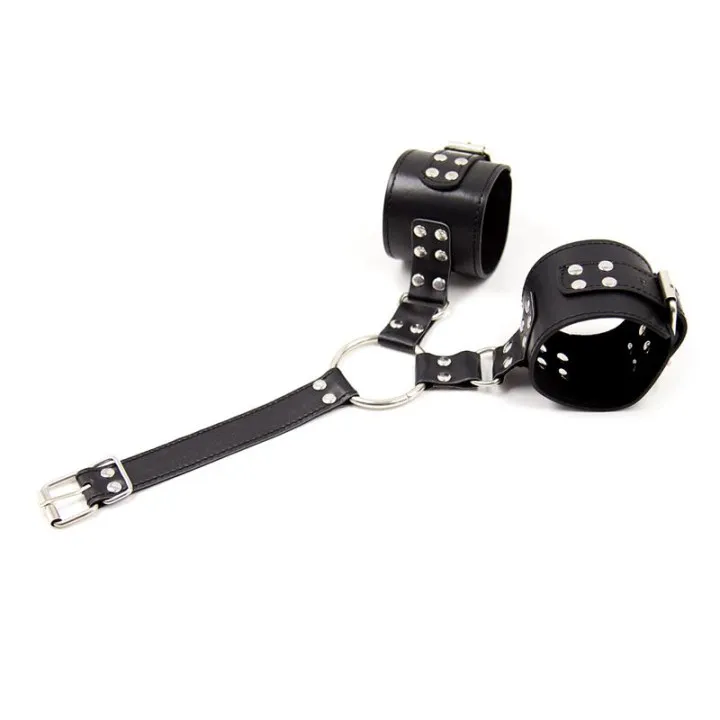 Collar con Restricciones Ajustable Negro de Latetobed Bdsm Line