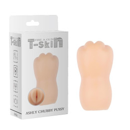 Masturbador Ashly Chubby Vagina T-Skin 13.3 cm Natural de Chisa | VibraZon