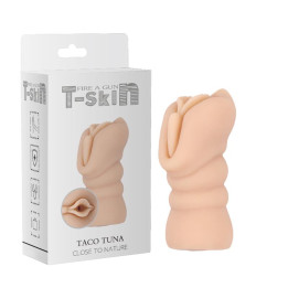 Masturbador Taco Tuna T-Skin 12.6 cm Natural de Chisa | VibraZon