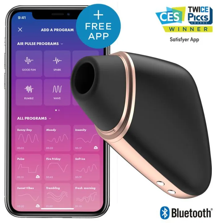 Succionador de Clítoris Love Triangle Negro de Satisfyer