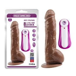 Vibrador Jeff Stryker 8.9 Marron de Chisa | VibraZon