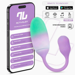 NexEgg Huevo Vibrador Silicona Doble capa con APP Lila/Pistacho de Intoyou App Series | VibraZon