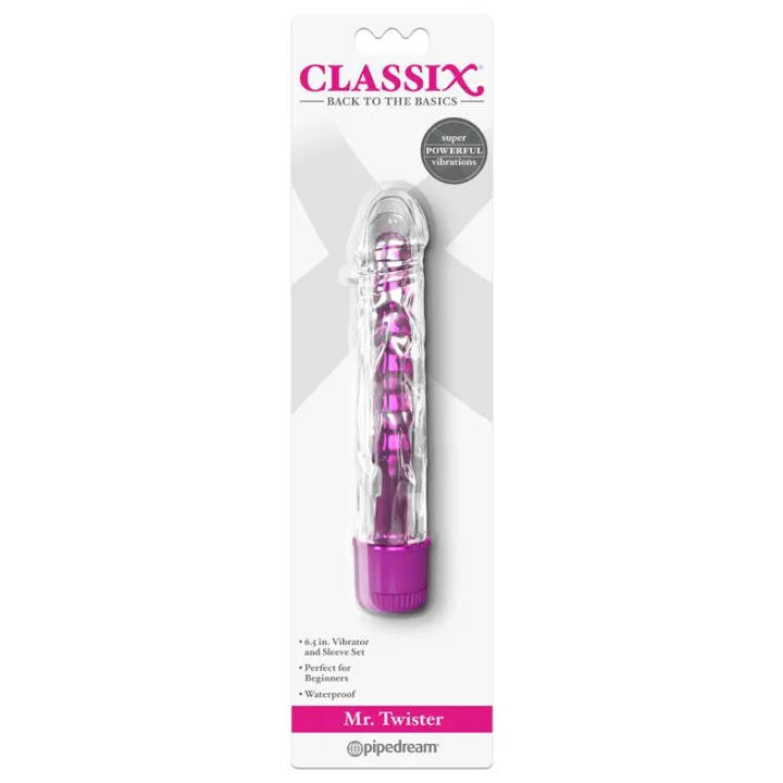 Vibrador Mr. Twister Rosa Metálico 17 cm de Classix
