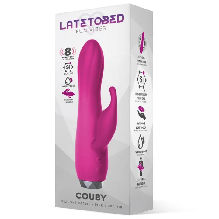 Couby Vibrador de Conejito Silicona Rosa de Latetobed