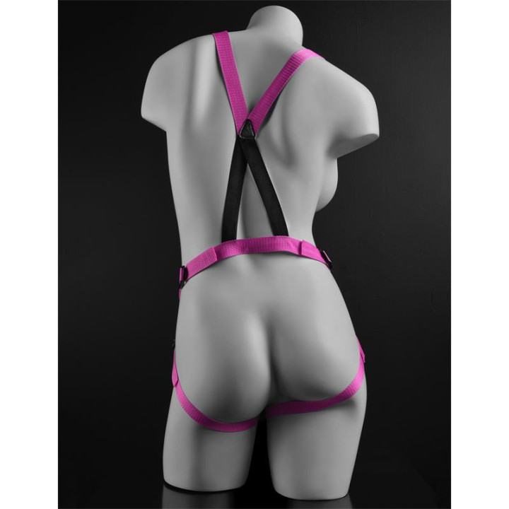 Arnés con Tirantes y Dildo 19 cm-7 Rosa de Dillio | VibraZon