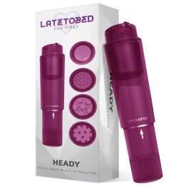 Heady Estimulador con 4 Cabezales Púrpura de Latetobed | VibraZon