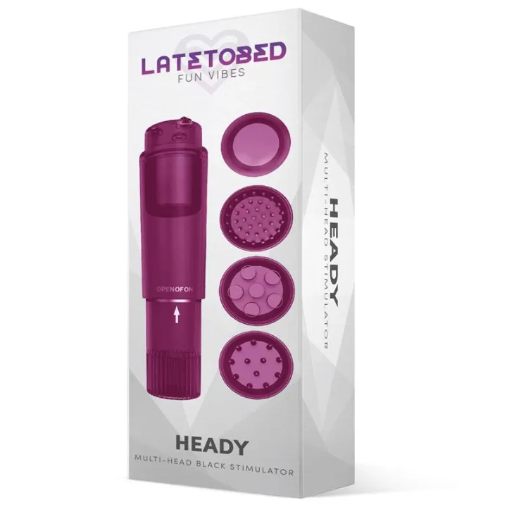 Heady Estimulador con 4 Cabezales Púrpura de Latetobed