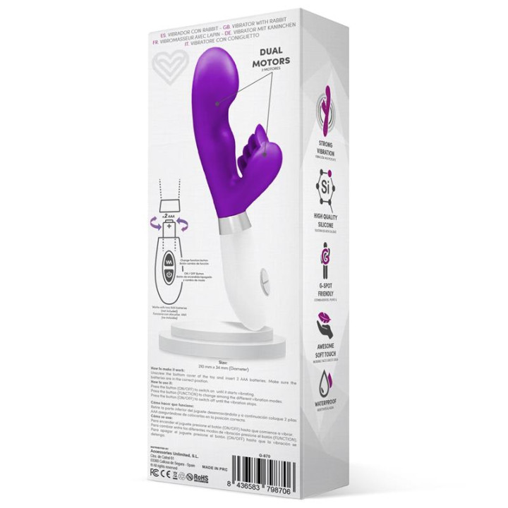 Sliper Vibrador Conejito Silicona Púrpura de Latetobed | VibraZon
