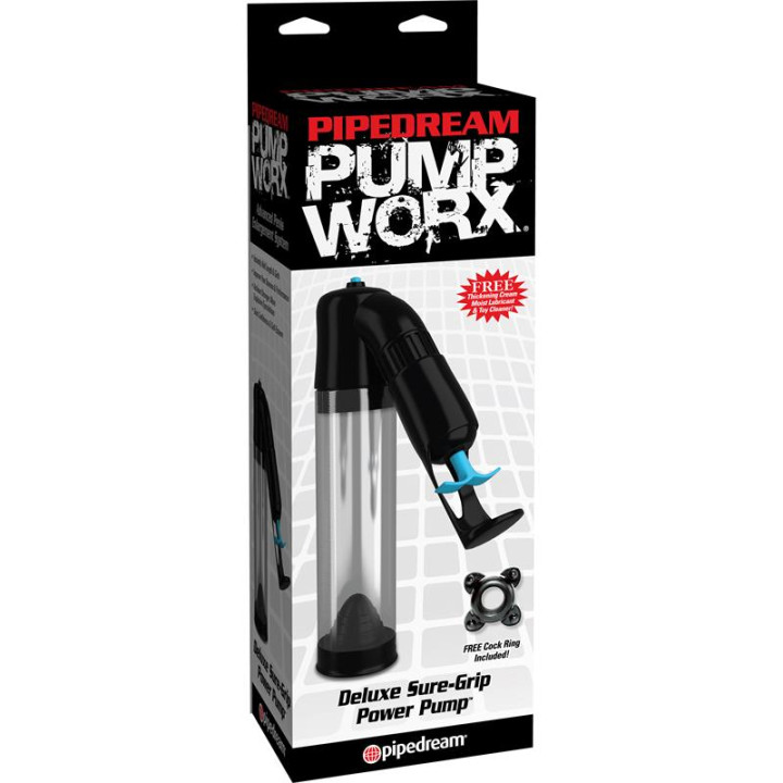 Pump Worx Succionador Deluxe Sure-Grip Color Negro de Pumpworx | VibraZon