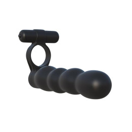 Fantasy C-Ringz Anillo Doble Penetrador Flexible Negro | VibraZon