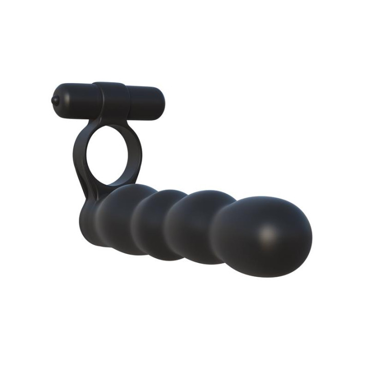 Fantasy C-Ringz Anillo Doble Penetrador Flexible Negro | VibraZon