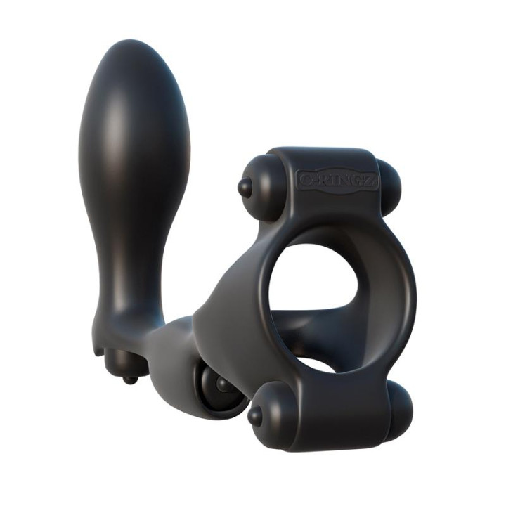 Fantasy C-Ringz Anillo con Plug Anal Ultimate Negro | VibraZon