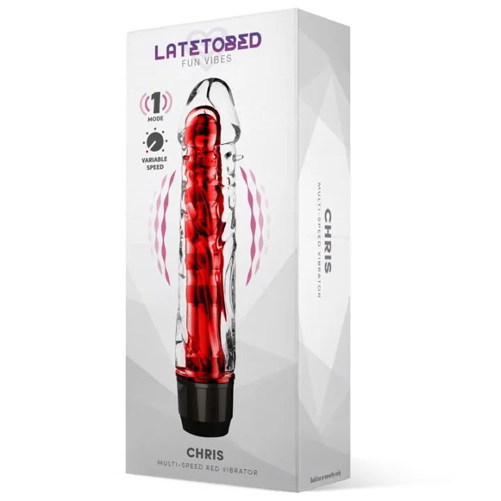 Chris Vibrador Multi Velocidad Rojo de Latetobed