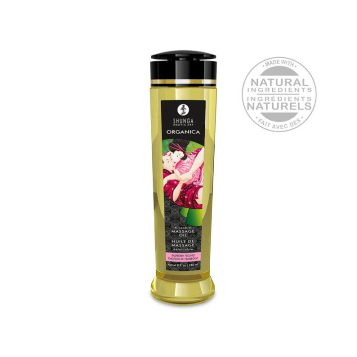 Aceite de Masaje Organico Frambuesa 240 ml de Shunga | VibraZon