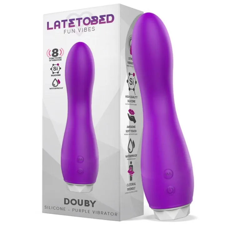 Douby Vibrador Silicona Púrpura de Latetobed