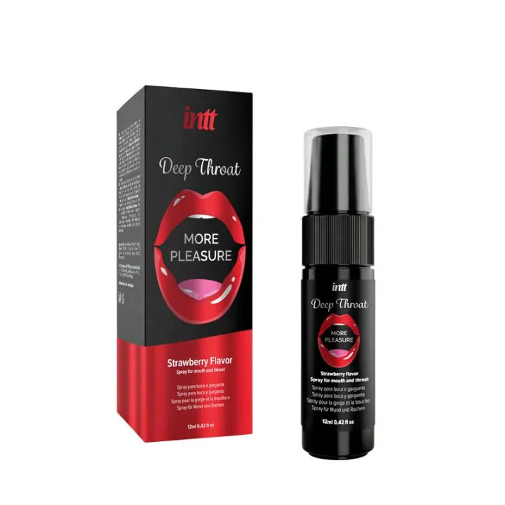 Spray para Sexo Oral Deep Throat Fresa 12 ml de Intt