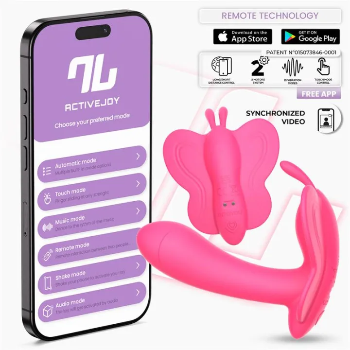 Wingy Estimulador Mariposa con APP Peach Red de Intoyou App Series