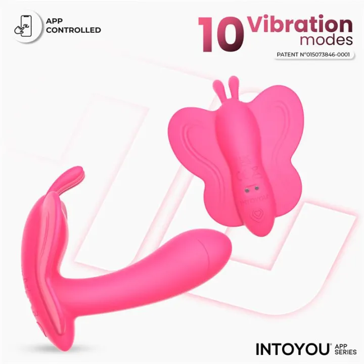 Wingy Estimulador Mariposa con APP Peach Red de Intoyou App Series
