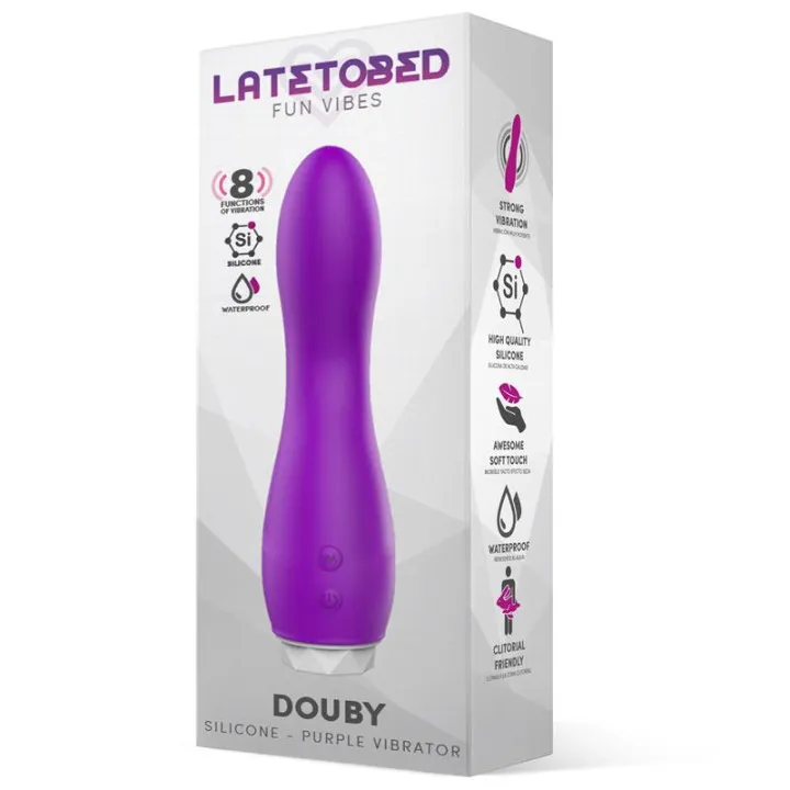Douby Vibrador Silicona Púrpura de Latetobed