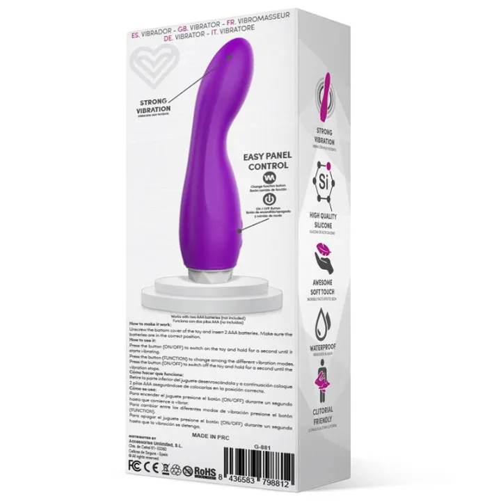 Douby Vibrador Silicona Púrpura de Latetobed
