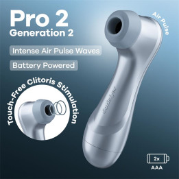 Pro 2 Gen 2 Succionador de Clítoris Battery Series Ice Blue de Satisfyer | VibraZon
