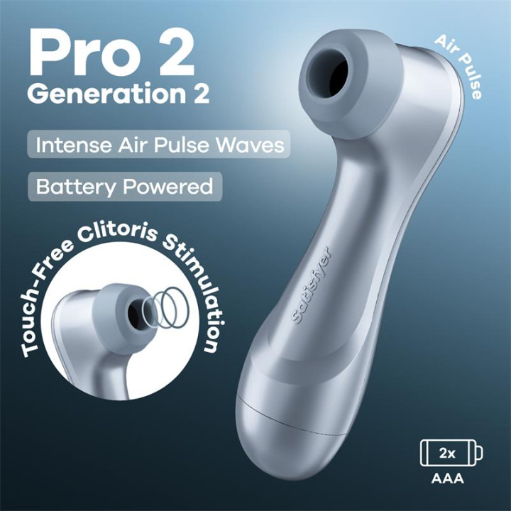 Pro 2 Gen 2 Succionador de Clítoris Battery Series Ice Blue de Satisfyer | VibraZon