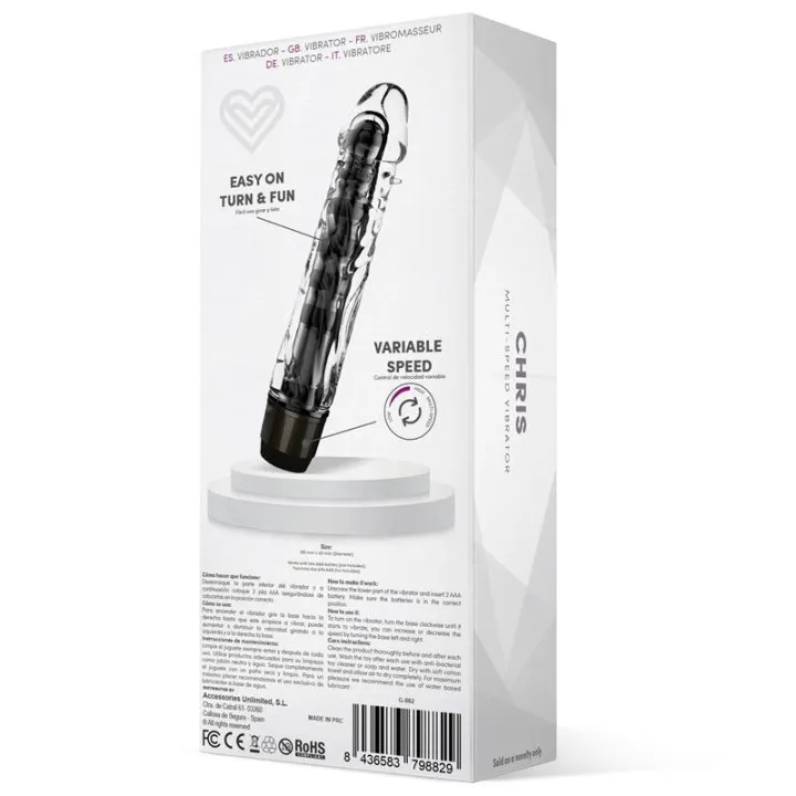 Chris Vibrador Multi Velocidad Negro de Latetobed