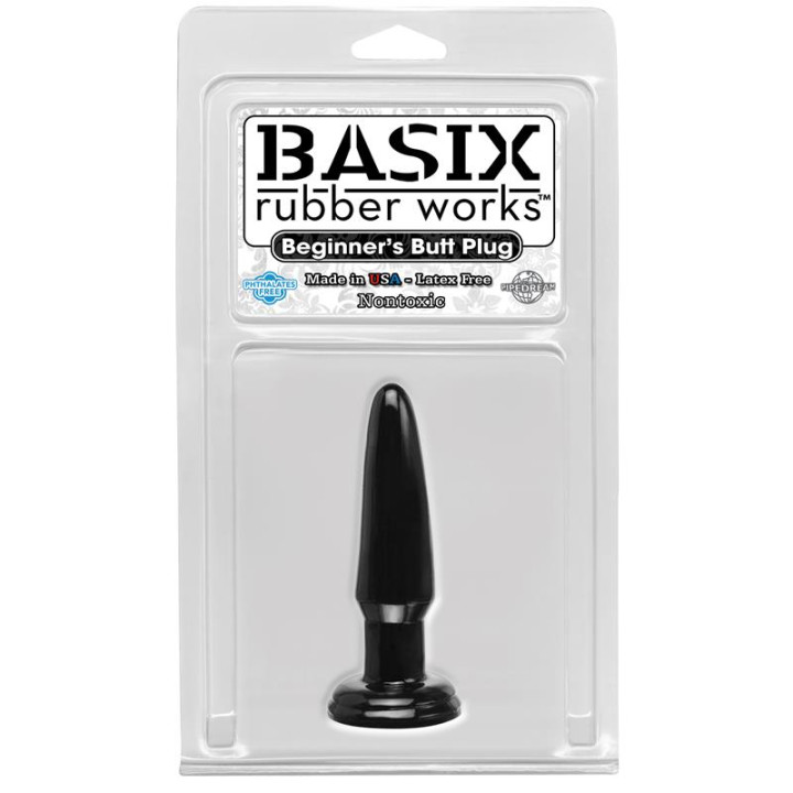 Plug Anal para Principiantes Negro de Basix Rubber Works | VibraZon