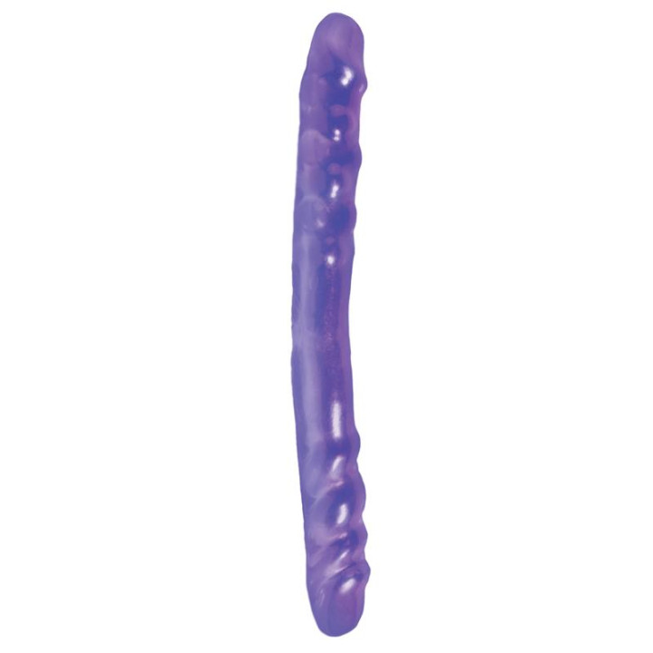 Dildo Doble 40,6 cm Púrpura de Basix Rubber Works | VibraZon