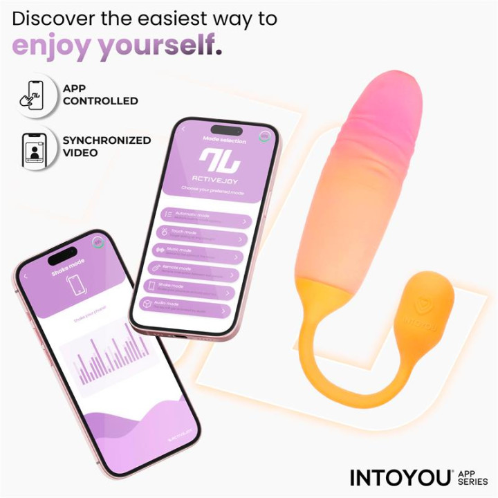 NexEgg Motion Huevo Vibrador con Thrusting APP Naranja/Rosa de Intoyou App Series | VibraZon