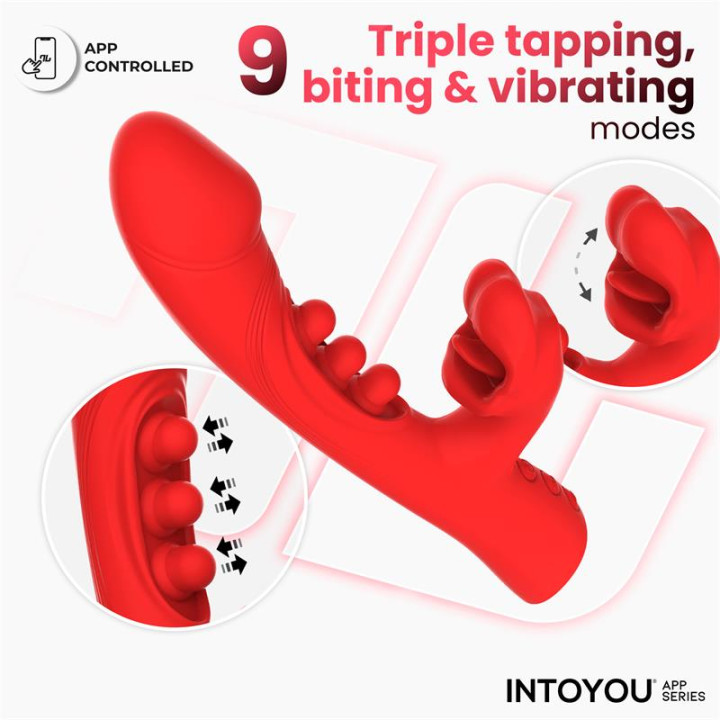 Trixy Vibrador con Tapping y Biting con APP de Intoyou App Series | VibraZon