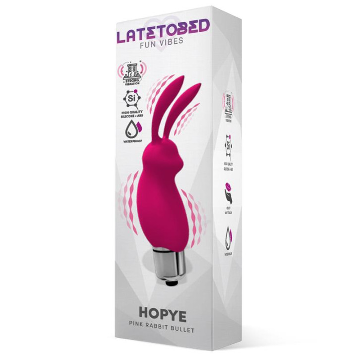 Hopye Bala Vibradora Conejito Silicona Rosa de Latetobed | VibraZon