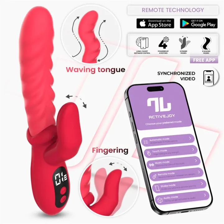 Tingly Vibrador con Finger y Movimiento Waving con APP de Intoyou App Series