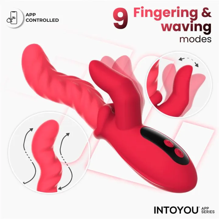 Tingly Vibrador con Finger y Movimiento Waving con APP de Intoyou App Series