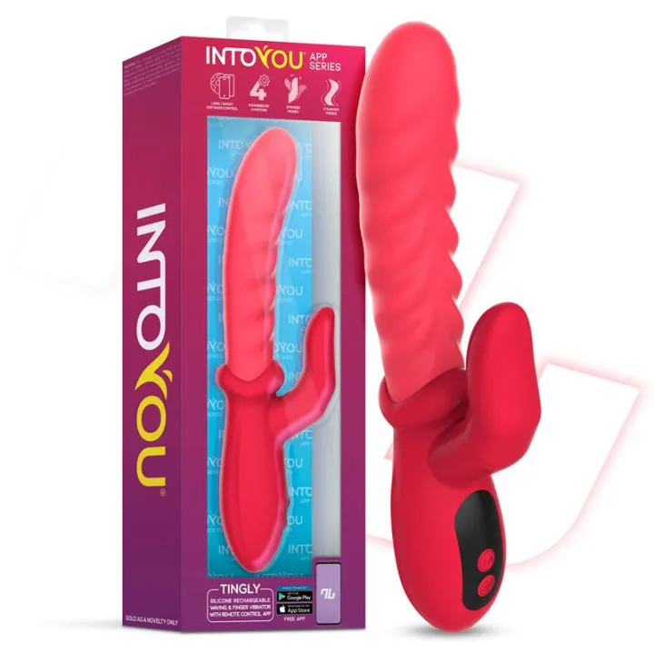 Tingly Vibrador con Finger y Movimiento Waving con APP de Intoyou App Series
