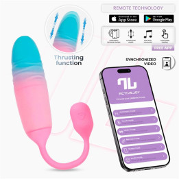NexEgg Motion Huevo Vibrador con Thrusting APP Rosa/Turquesa de Intoyou App Series | VibraZon