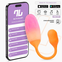 NexEgg Huevo Vibrador Silicona Doble Capa APP Naranja/Rosa de Intoyou App Series | VibraZon
