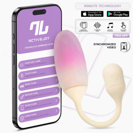NexEgg Huevo Vibrador Silicona Doble capa APP Beige/Rosa de Intoyou App Series | VibraZon