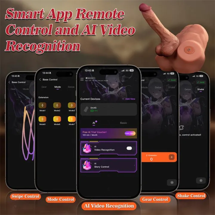 Jonah Semi Torso con Dildo Desmontable, Thrusting y APP 3.48 kg de Xise