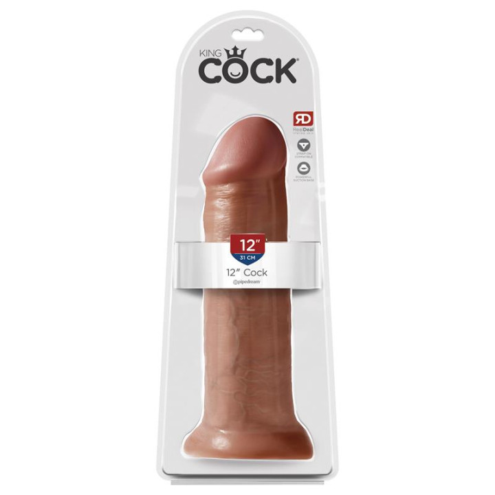 Dildo 12 Bronceado de King Cock | VibraZon