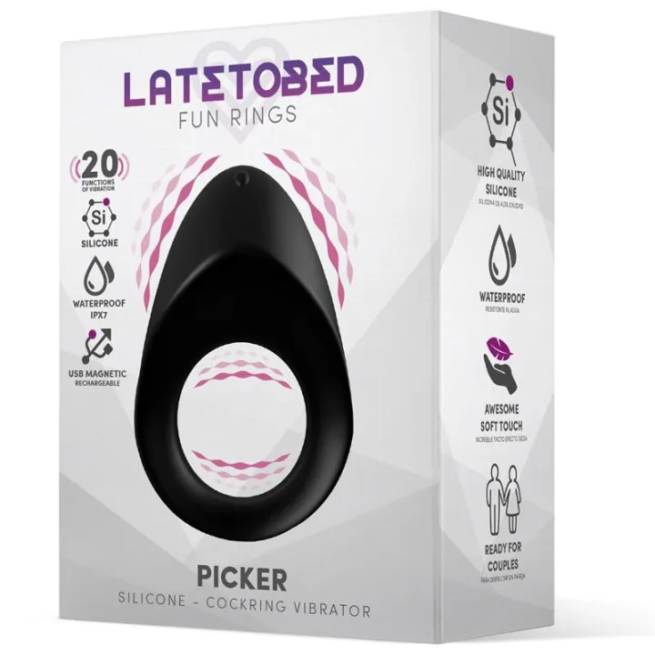 Picker Anillo Vibrador Parejas Silicona de Latetobed