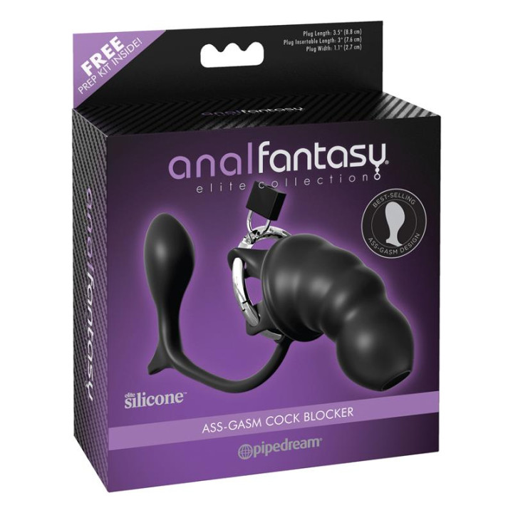 Jaula y Estimuldaor Anal Silcona Cock Blocker de Anal Fantasy Elite | VibraZon