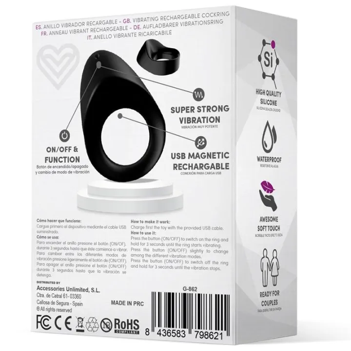 Picker Anillo Vibrador Parejas Silicona de Latetobed